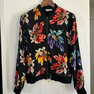 Equipment silk floral jacket